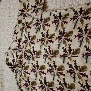 Vintage Perry Ellis men's short sleeve button down FISH PRINT 100% silk